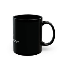 Load image into Gallery viewer, Powered by Coffee Protected by the Ancestors Black Mug (11oz)
